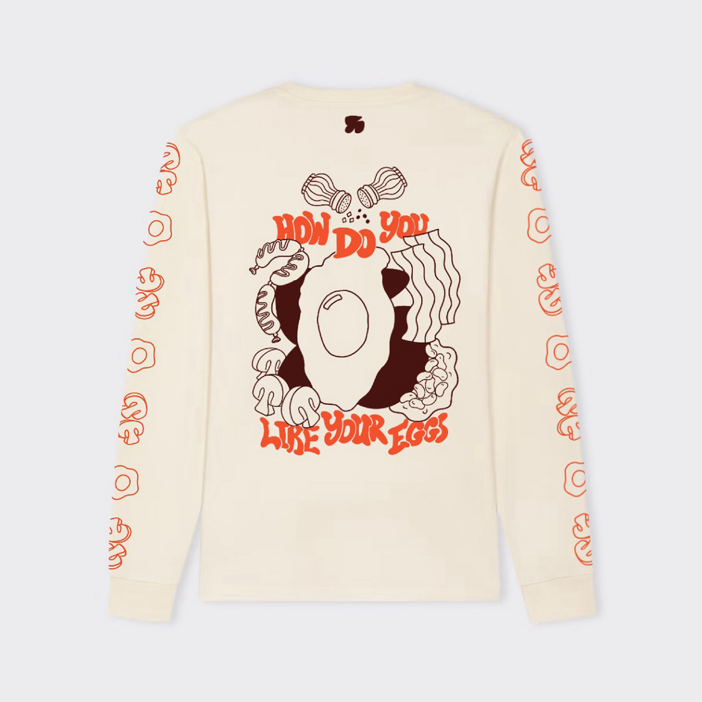 Harvest Cafe & Bakery Over Size Long-Sleeve T-shirt "How Do You Like Your Eggs" (unisex).