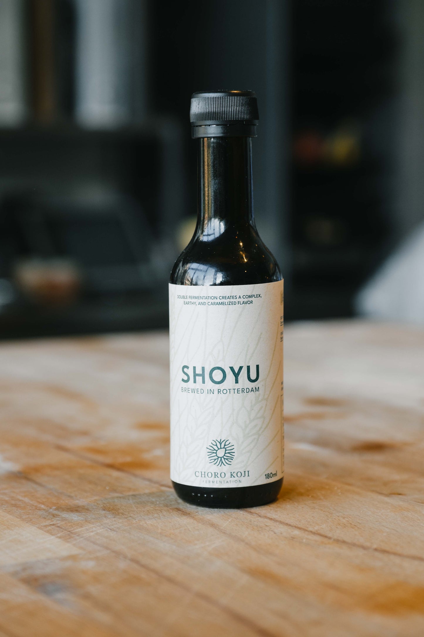 Organic shoyu brewed by Choro Koji