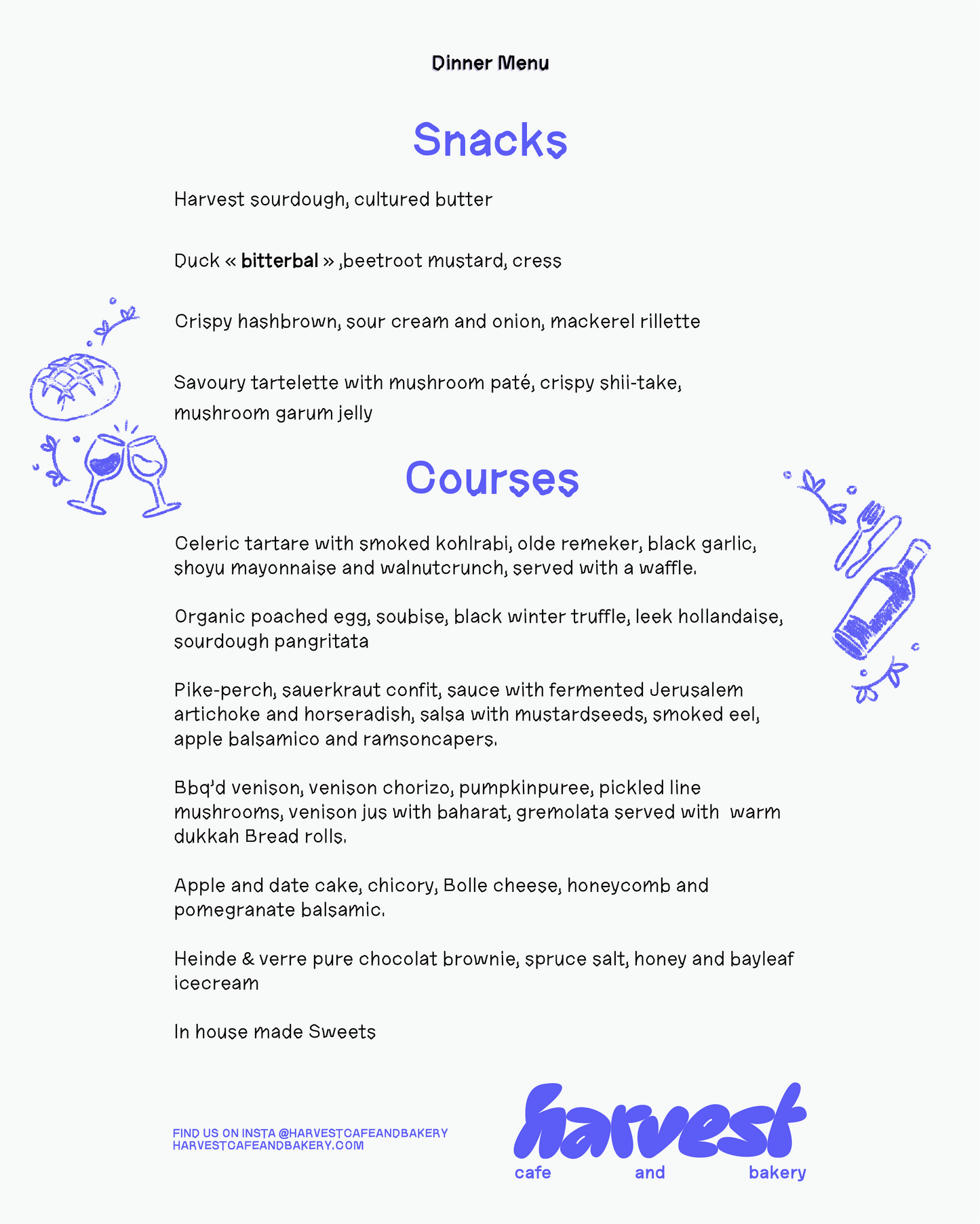 HARVEST DINNER DECEMBER 12TH