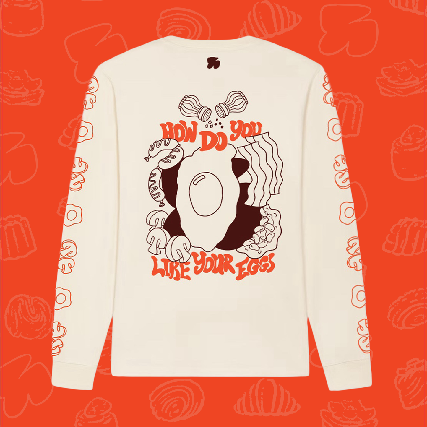 Harvest Cafe & Bakery Over Size Long-Sleeve T-shirt "How Do You Like Your Eggs" (unisex).